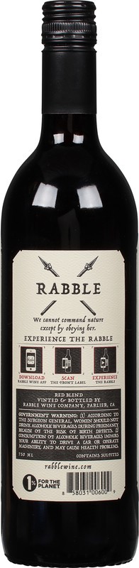 slide 3 of 4, Rabble Red Wine, Paso Robles, 750 ml