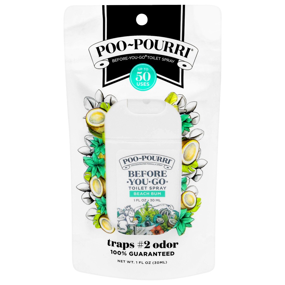 slide 2 of 2, Poo-Pourri Before-You-Go Toilet Spray, Beach Bum, 1 oz