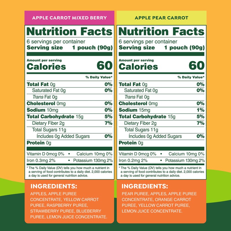 slide 4 of 5, GoGo squeeZ Fruit & VeggieZ Mixed Berry/Pear Applesauce and Fruit Puree Pouches, 3.2 oz (12 Pack), 12 ct