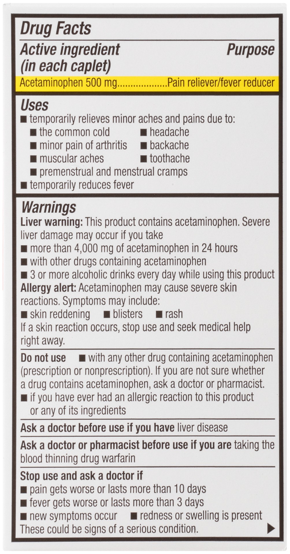 slide 4 of 6, TopCare Health Extra Strength For Adults 500 mg Pain Relief 100 Caplets, 100 ct