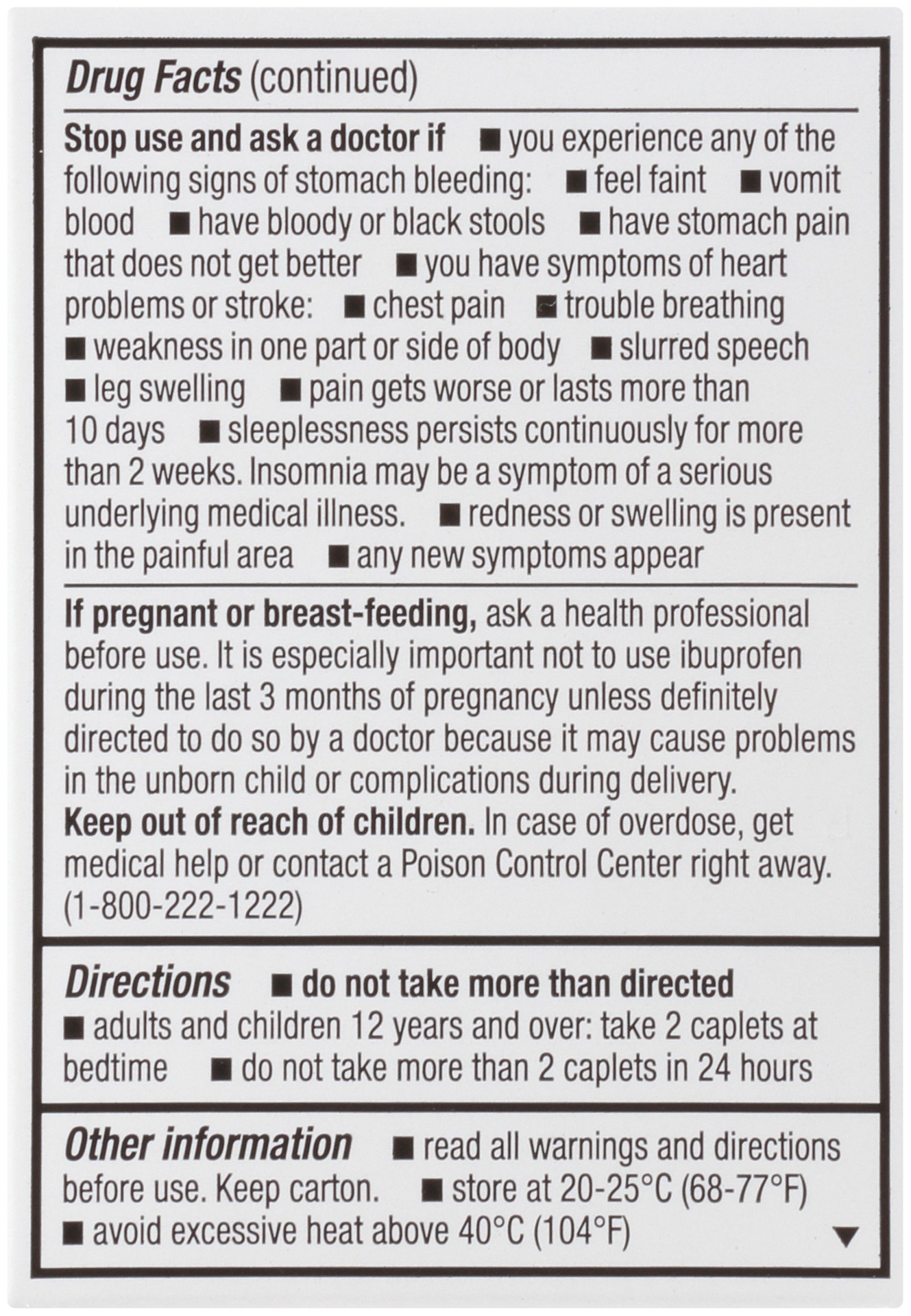 slide 5 of 6, TopCare Health Nighttime Ibuprofen PM 40 Coated Caplets, 40 ct