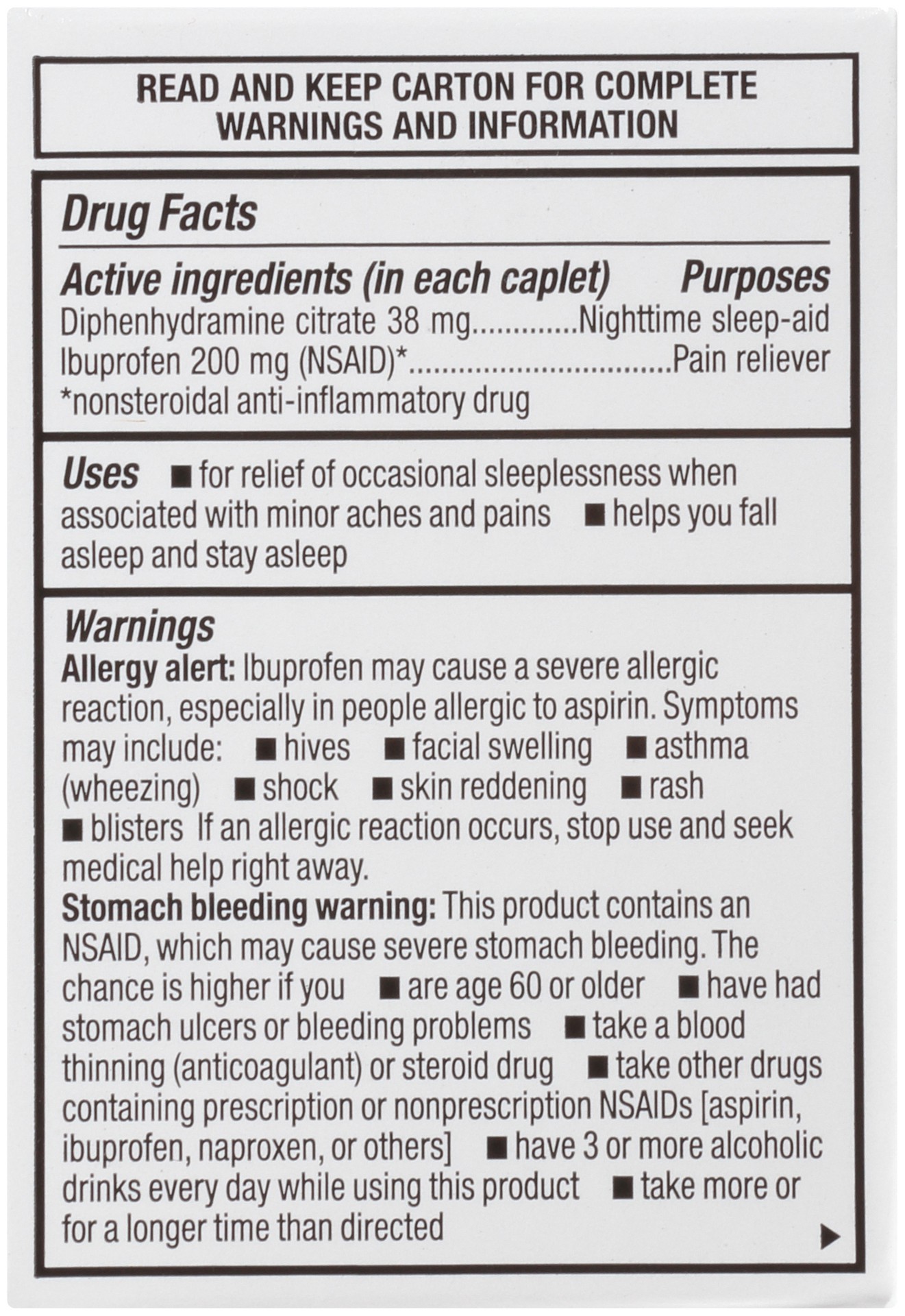 slide 6 of 6, TopCare Health Nighttime Ibuprofen PM 40 Coated Caplets, 40 ct