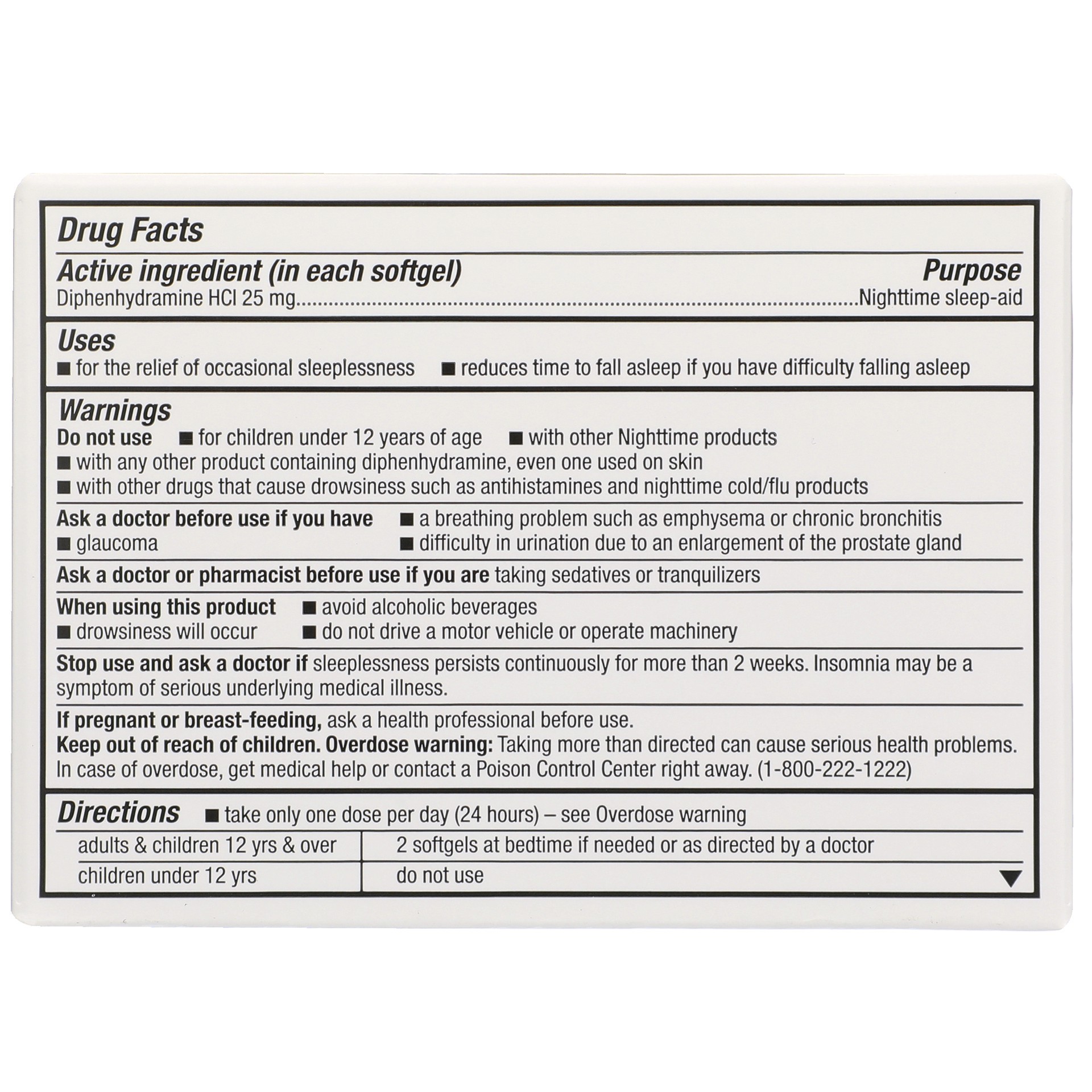 slide 3 of 6, TopCare Health 25 mg Nighttime Sleep Aid 12 Softgels, 12 ct