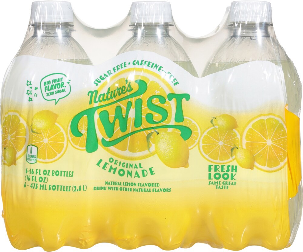 slide 3 of 3, Nature's Twist Lemonade, Sugar Free- 16 fl oz, 16 fl oz