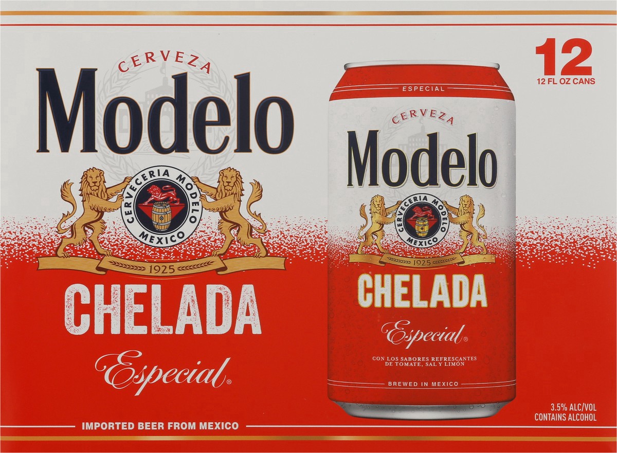 slide 7 of 9, Modelo Chelada Especial Mexican Import Flavored Beer, 12 pk 12 fl oz Cans, 3.5% ABV, 144 fl oz