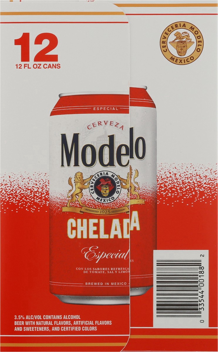 slide 8 of 9, Modelo Chelada Especial Mexican Import Flavored Beer, 12 pk 12 fl oz Cans, 3.5% ABV, 144 fl oz