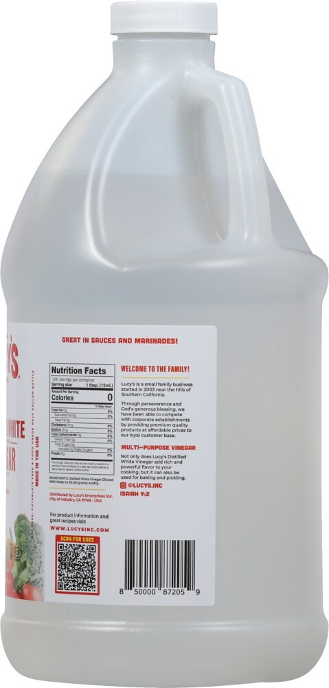 slide 2 of 2, Lucy's Multi-Purpose 5% Acidity Distilled White Vinegar 64 fl oz, 64 fl oz