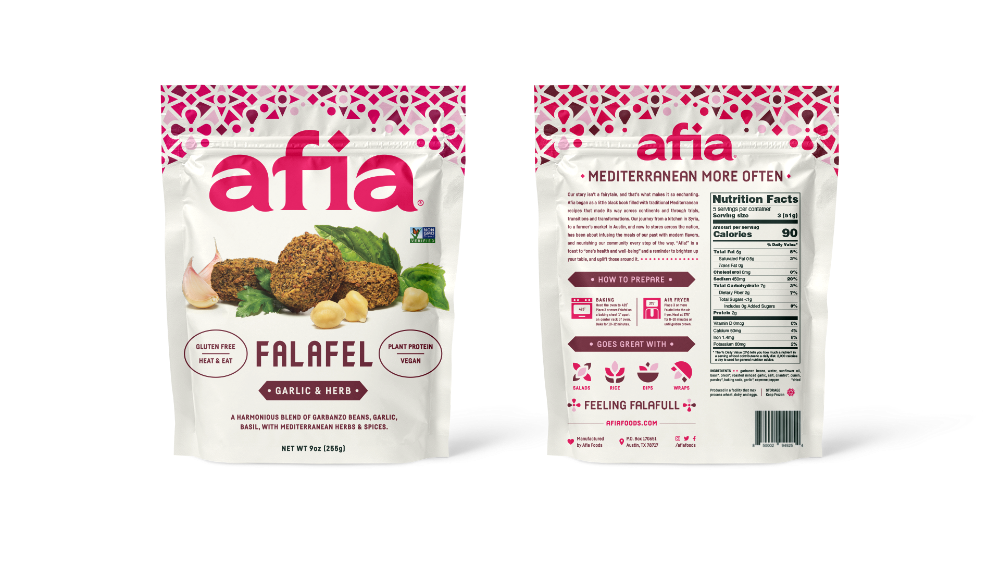 slide 3 of 3, Afia Garlic & Herb Falafel - 9 Oz, 9 oz
