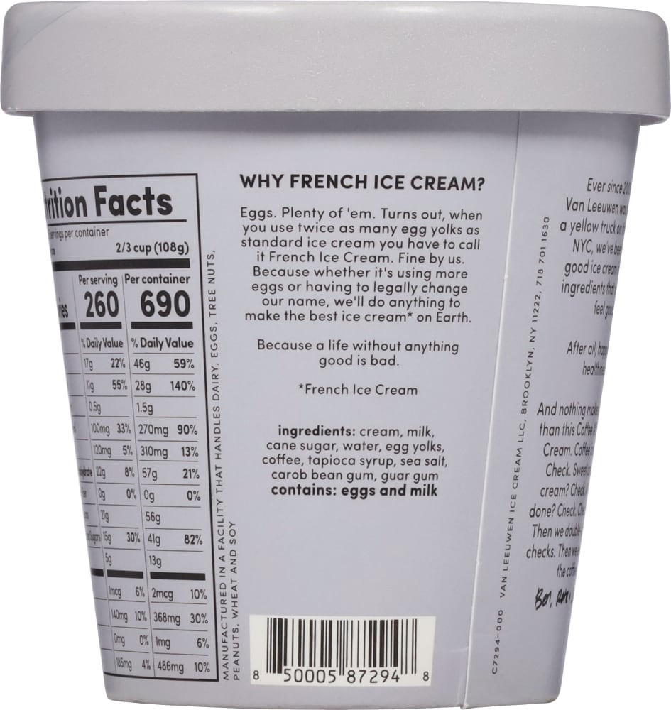 slide 2 of 5, Van Leeuwen French Coffee Ice Cream 14 Ounces, 14 oz