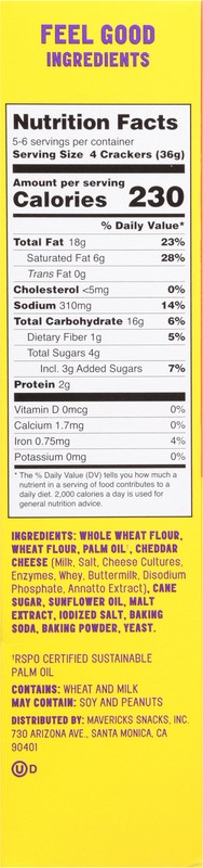slide 4 of 5, Mavericks Cheddar Sandwich Crackers 7.05 oz, 7.05 oz