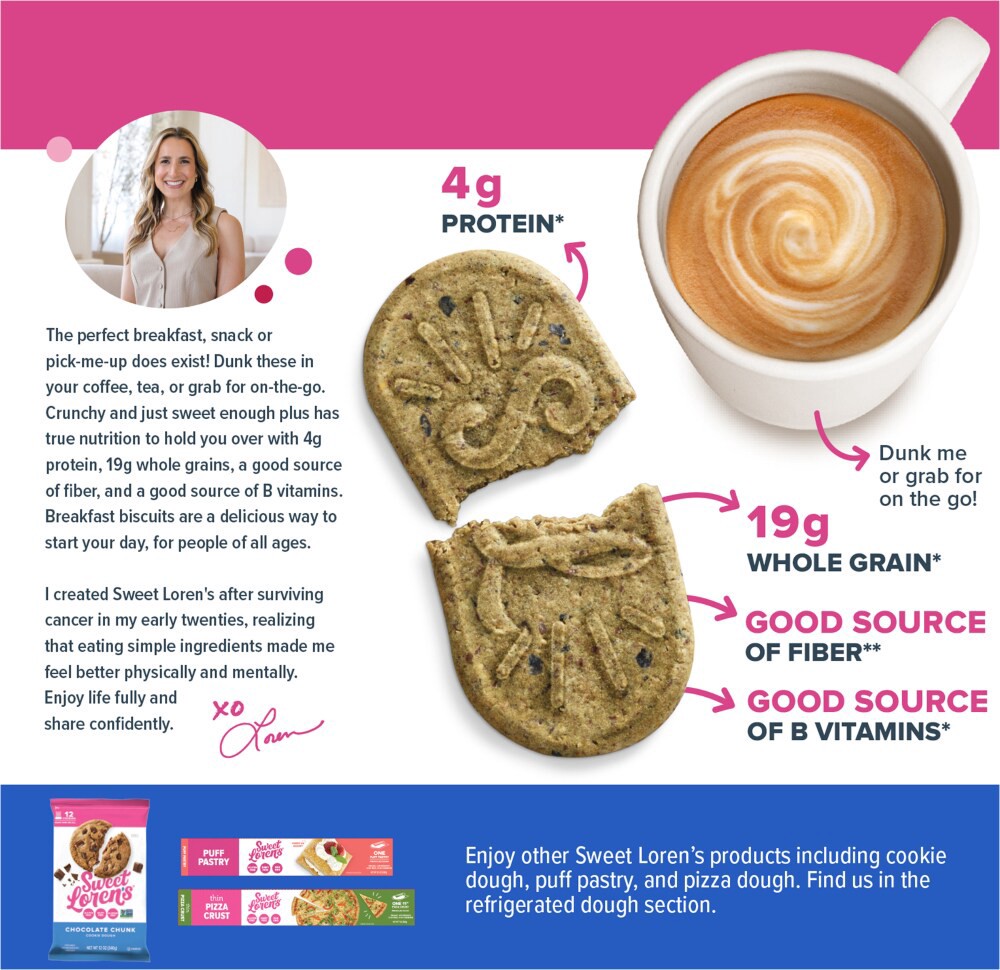 slide 4 of 6, Sweet Loren's Gluten Free Vegan Blueberry Breakfast Biscuits, 8oz, 5 ct