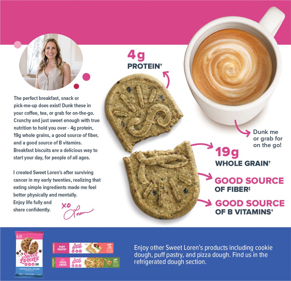 slide 4 of 6, Sweet Loren's Gluten Free Vegan Blueberry Breakfast Biscuits, 8oz, 5 ct