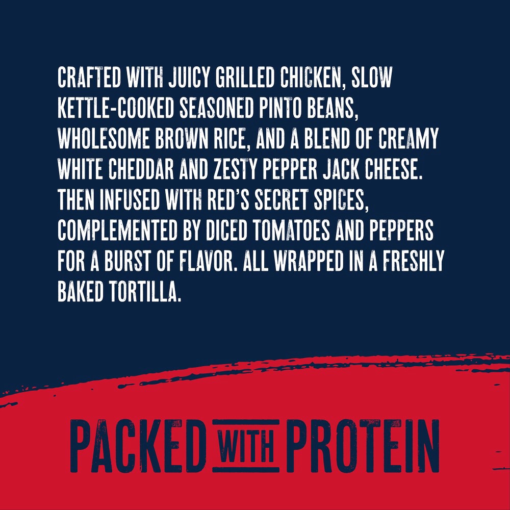 slide 6 of 6, Red's Grilled Chicken & Cheddar Burritos, 4 ct