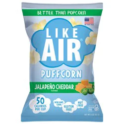 Like Air Puffcorn Jalapeno Cheddar 4oz - 4 Oz