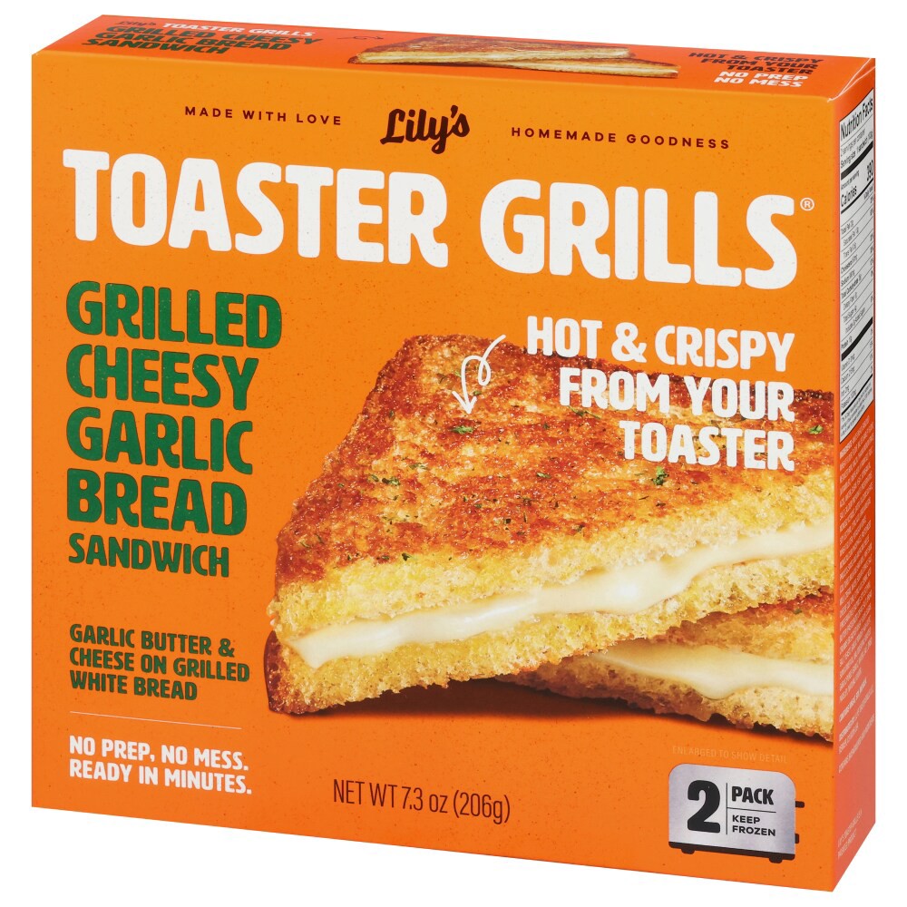 slide 3 of 5, Lily's Toaster Grills Cheesy Garlic Bread Sandwich, 7.3 oz