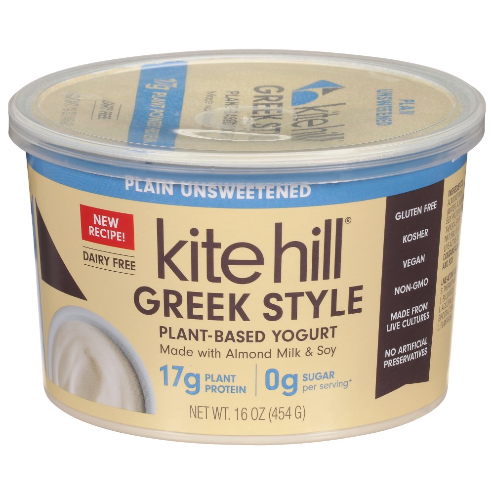 slide 3 of 4, Kite Hill Plant-Based Greek Style Plain Unsweetened Yogurt 16 oz, 16 oz
