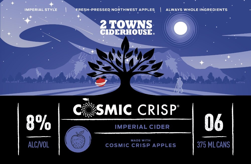 slide 2 of 4, 2 Towns Ciderhouse Cosmic Crisp Imperial Cider, 6 ct; 12 fl oz