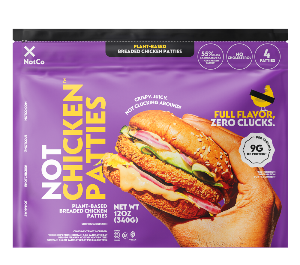 slide 2 of 4, Notchicken Patties 4pk - 12 OZ, 12 oz