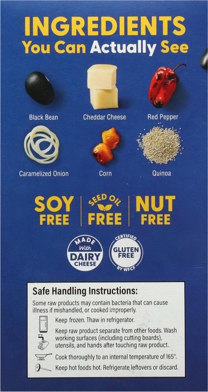 slide 2 of 5, Actual Veggies Black Bean Cheddar Veggie Burger 4 - 3 oz Each, 12 oz