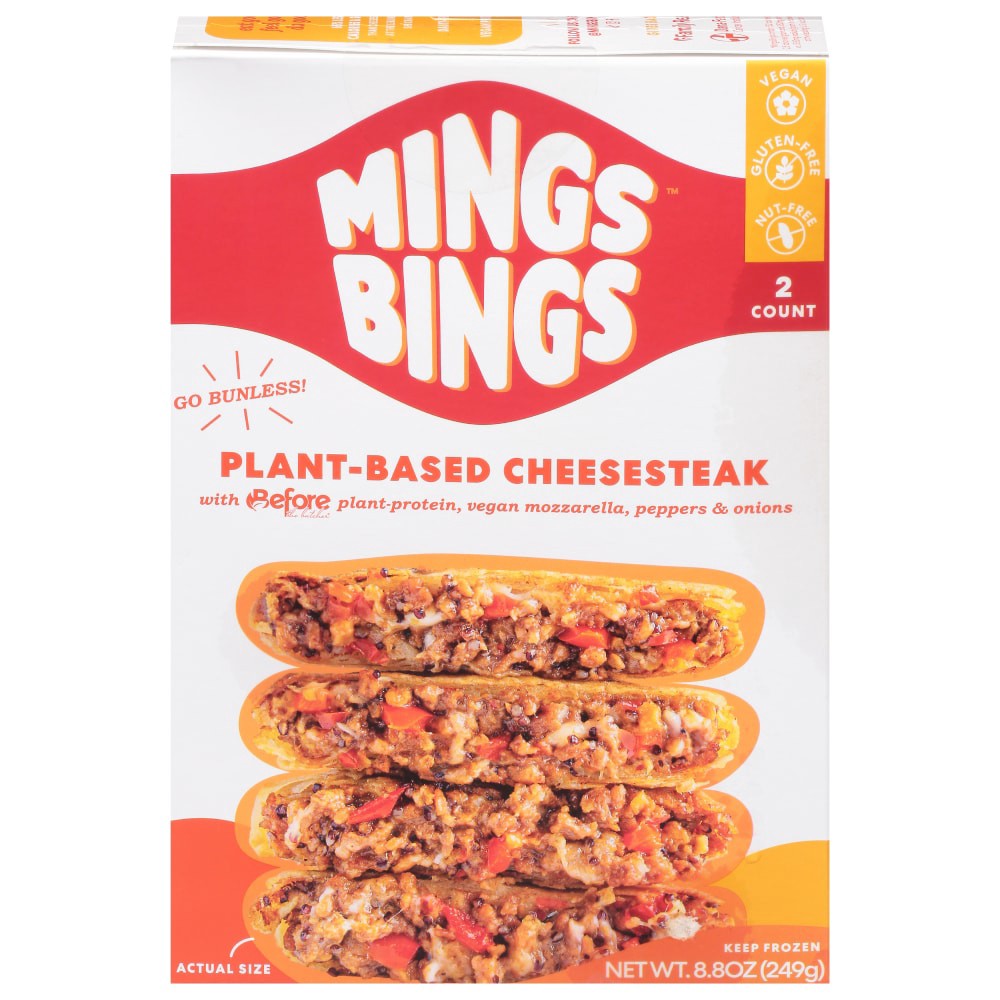 slide 1 of 1, Mings Bings Plant Based Cheesesteak, 2 ct; 8.8 oz