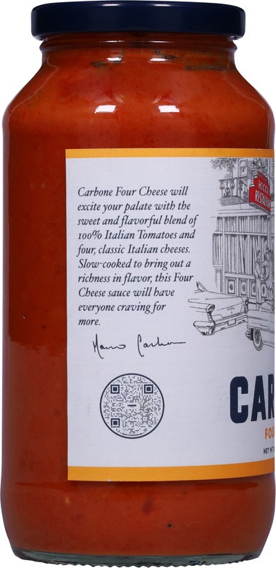 slide 2 of 5, Carbone Four Cheese Pasta Sauce, 24 oz