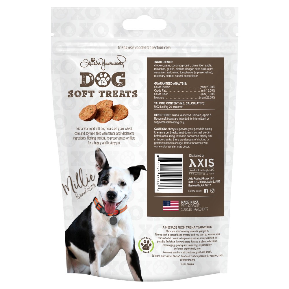 slide 2 of 2, Trisha Yearwood Chicken Apple & Bacon Natural Soft Dog Treats, 10 oz
