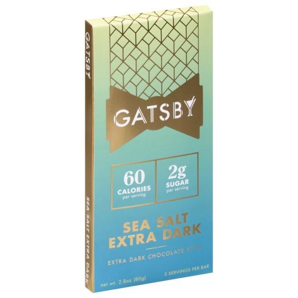 slide 1 of 1, Gatsby Sea Salt Extra Dark Chocolate Bar, 2.8 oz