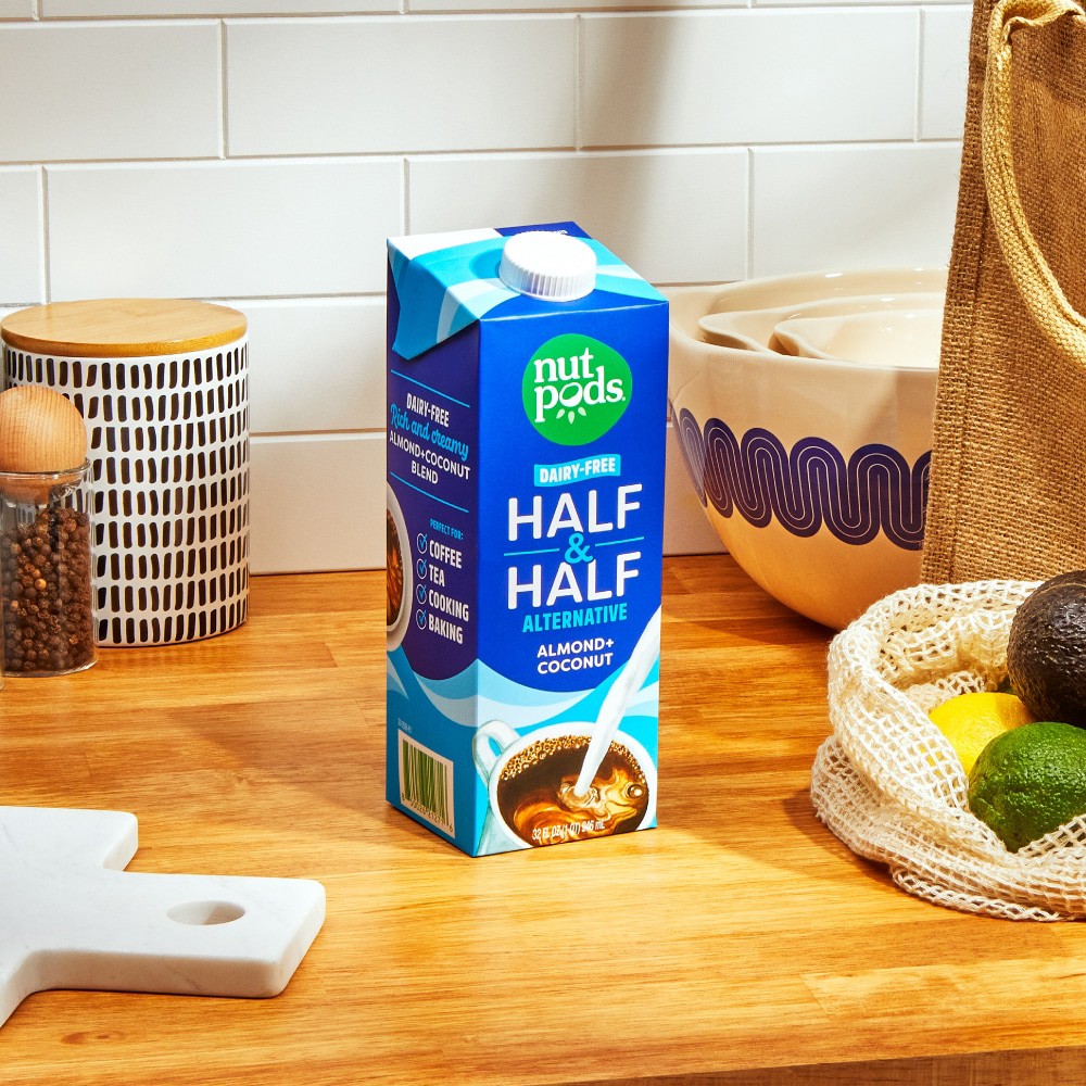 slide 2 of 5, nutpods Non Dairy Half & Half Alternative made with Almonds and Coconuts, 32 fl oz