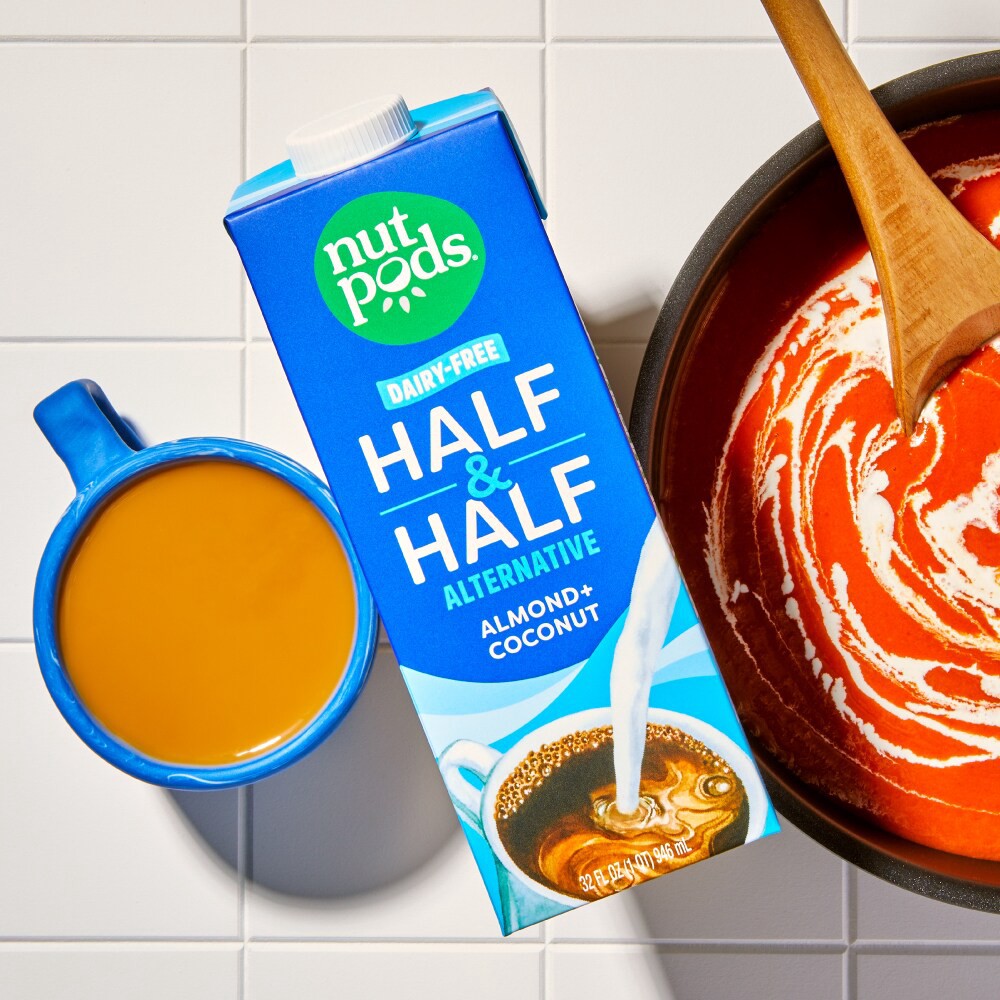 slide 5 of 5, nutpods Non Dairy Half & Half Alternative made with Almonds and Coconuts, 32 fl oz