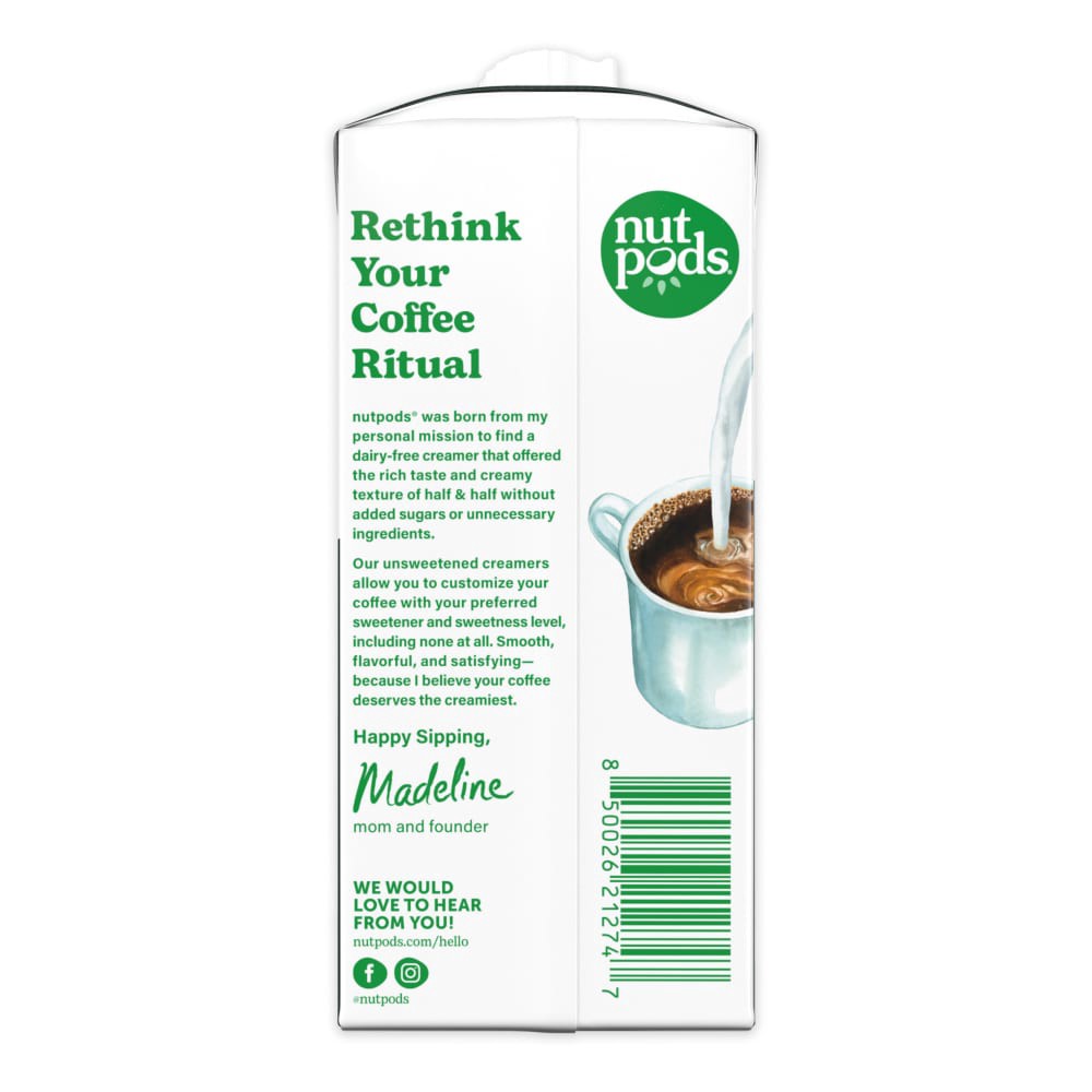 slide 6 of 6, nutpods® Unsweetened Non Dairy Pistachio made with Almonds and Coconuts Coffee Creamer, 11.2 fl oz