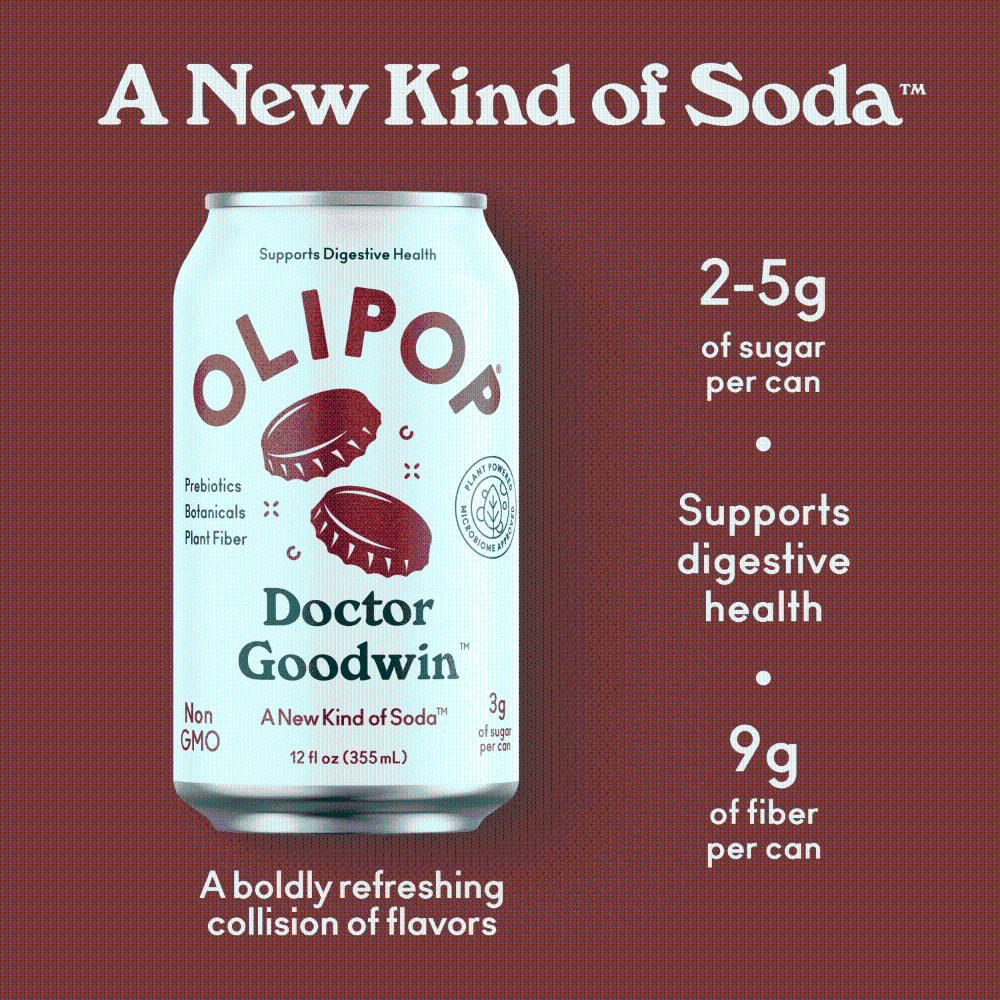 slide 3 of 4, OLIPOP Doctor Goodwin, A New Kind of Soda - 12 fl oz, 12 fl oz