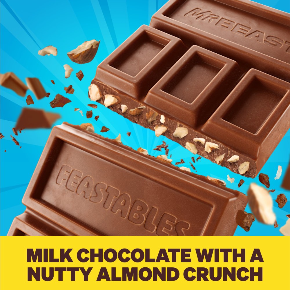 slide 3 of 5, Feastables, Almond Chocolate Bar- 2.1 oz, 2.1 oz
