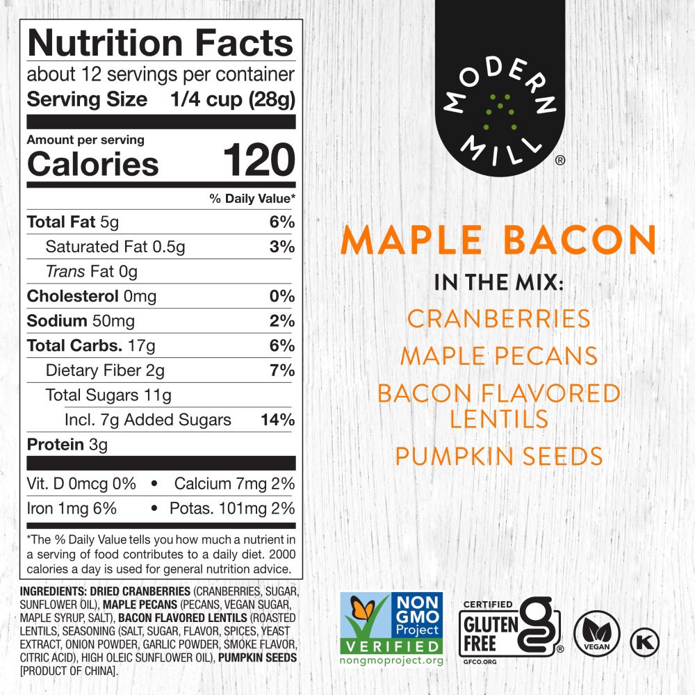 slide 6 of 6, Modern Mill Maple Bacon Flavored Salad Topper 10oz, Gluten-Free, Vegan, Non GMO, 10 oz