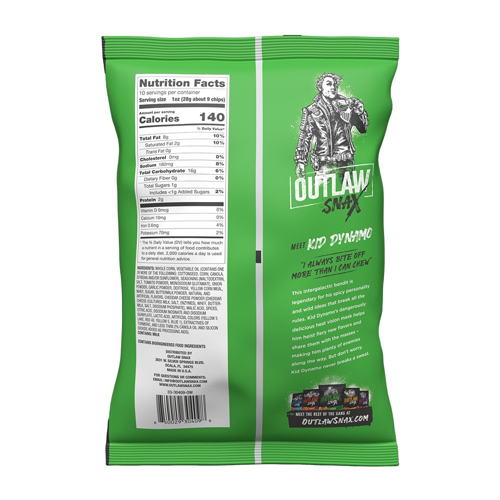 slide 4 of 6, Outlaw Snax Spicy Ranch Chips 10 oz, 10 oz