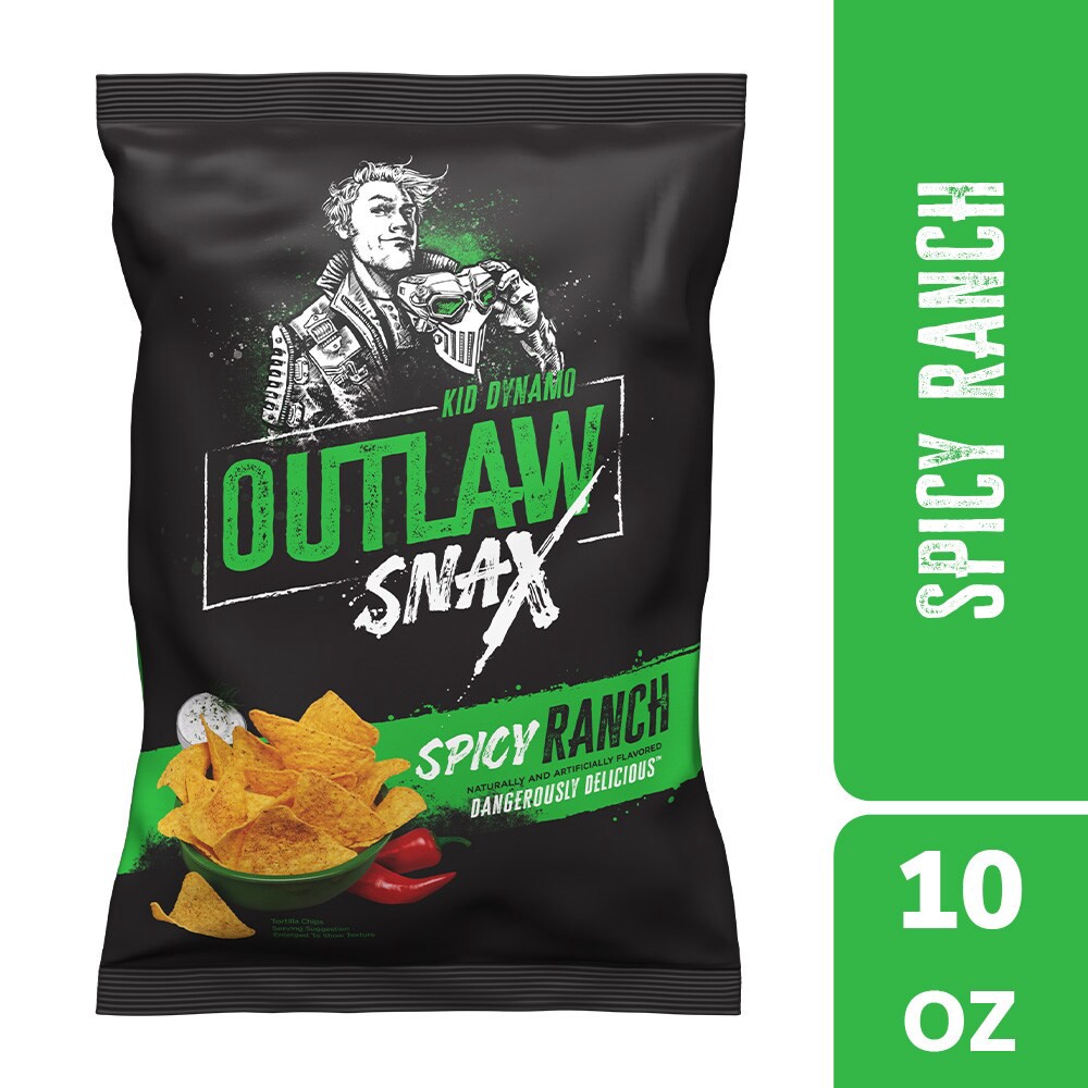 slide 2 of 6, Outlaw Snax Spicy Ranch Chips 10 oz, 10 oz