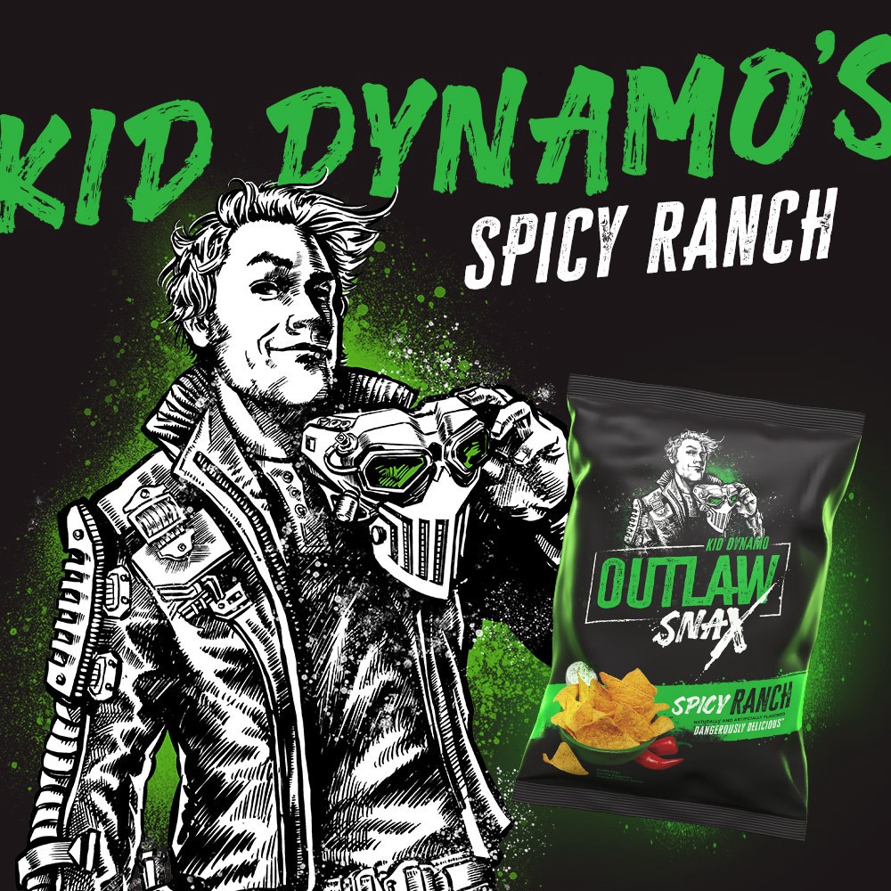 slide 3 of 6, Outlaw Snax Spicy Ranch Chips 10 oz, 10 oz
