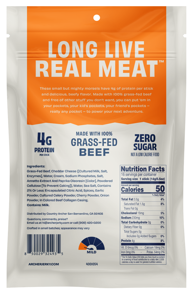 slide 2 of 2, Country Archer Beef & Cheese Mini 8oz - 8 OZ, 8 oz