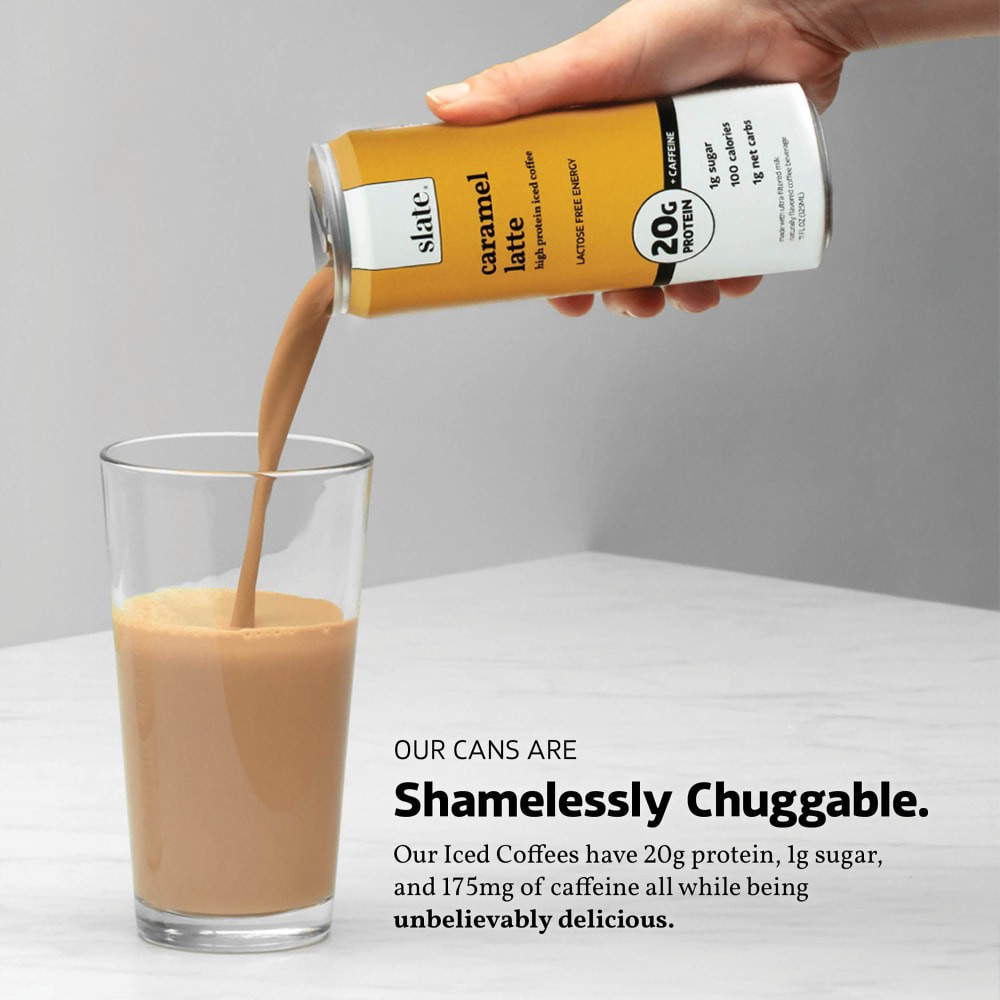 slide 5 of 5, Slate Caramel Latte High Protein Iced Coffee, 11 fl oz