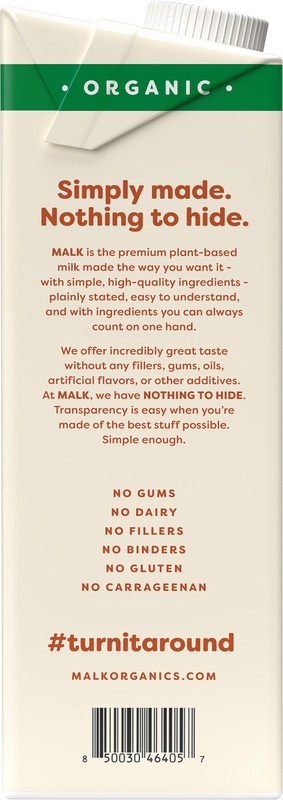 slide 4 of 5, MALK Organics MALK Shelf Stable Original Oat, 32 oz