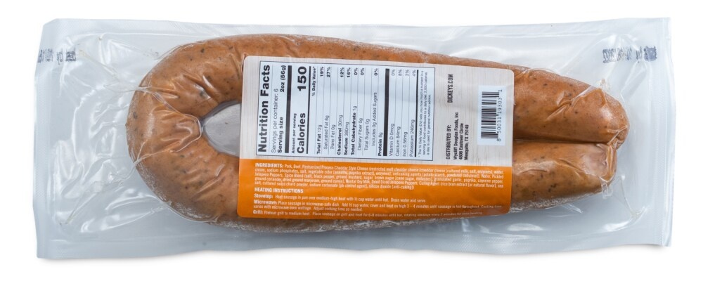 slide 2 of 2, Dickey's Spicy Cheddar Sausage, 12 oz