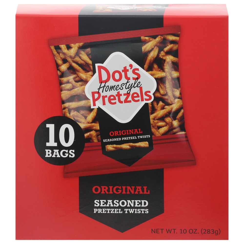 slide 3 of 5, Dot's Homestyle Pretzels Seasoned Original Pretzel Twists 10 ea, 10 ct