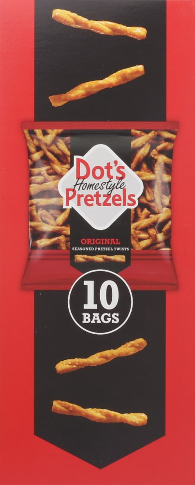 slide 2 of 5, Dot's Homestyle Pretzels Seasoned Original Pretzel Twists 10 ea, 10 ct