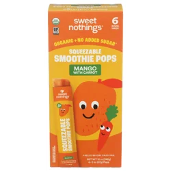 Sweet Nothings Organic Mango With Carrot Kids Squeezable Smoothie