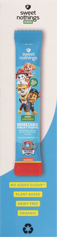 slide 3 of 5, Sweet Nothings Organic Frozen Berry Lemonade Fruit Freezie - 12 fl oz/6ct, 6 ct; 12 fl oz