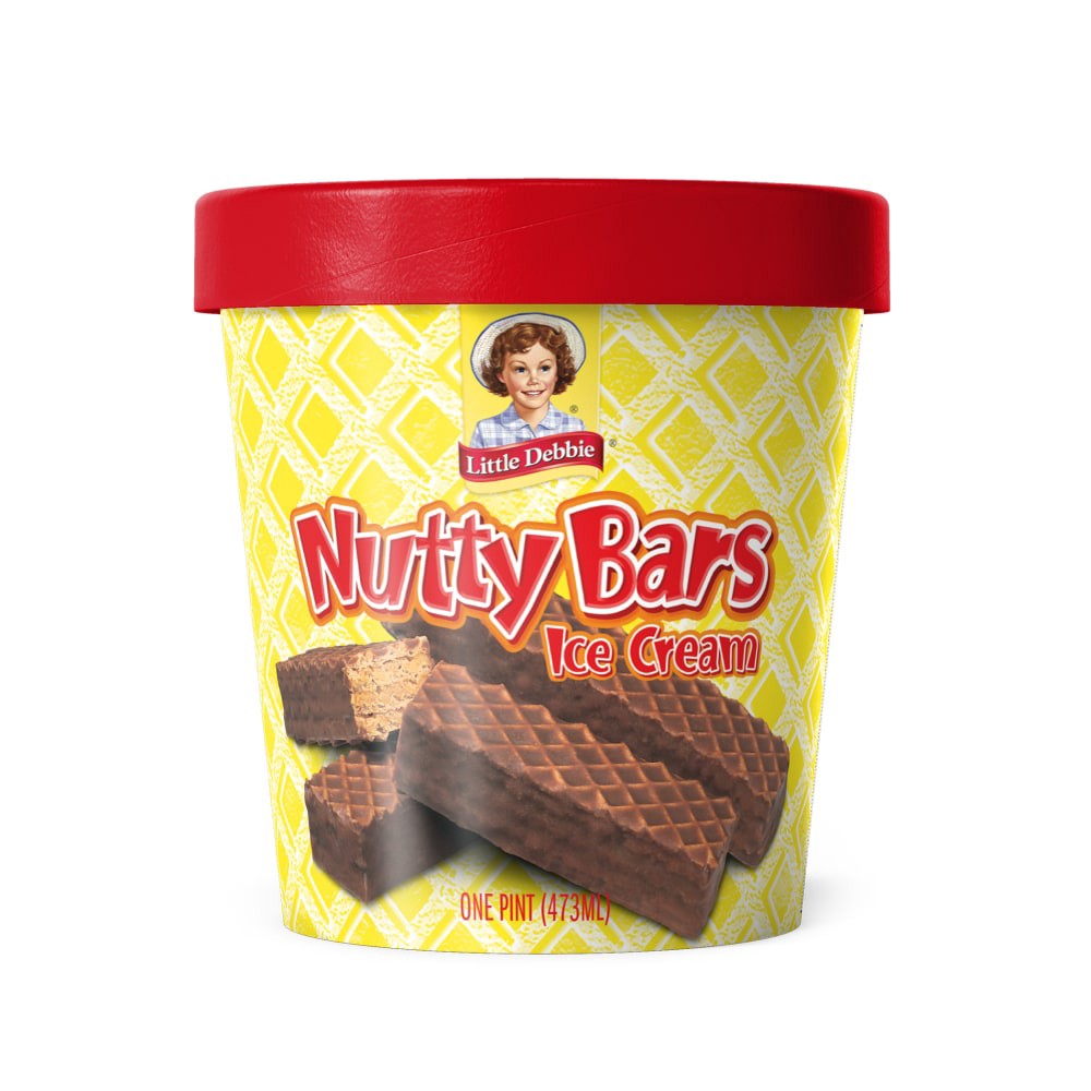 slide 3 of 4, Hudsonville Creamery Little Debbie Little Debbie Nutty Bars Ice Cream Pint, 1 pint