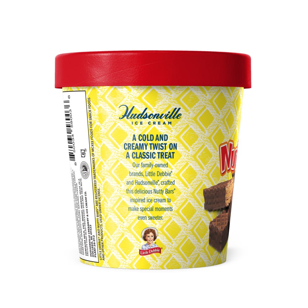 slide 4 of 4, Hudsonville Creamery Little Debbie Little Debbie Nutty Bars Ice Cream Pint, 1 pint