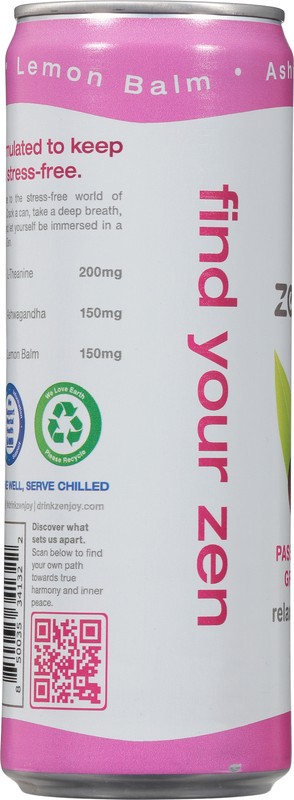 slide 2 of 5, Zenjoy Passion Fruit Green Tea Relaxation Drink 12 fl oz, 12 fl oz