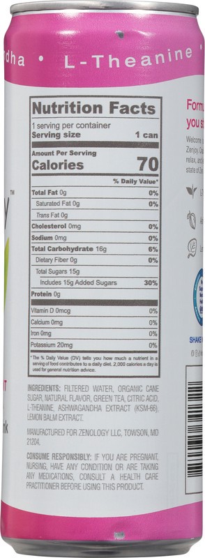 slide 5 of 5, Zenjoy Passion Fruit Green Tea Relaxation Drink 12 fl oz, 12 fl oz