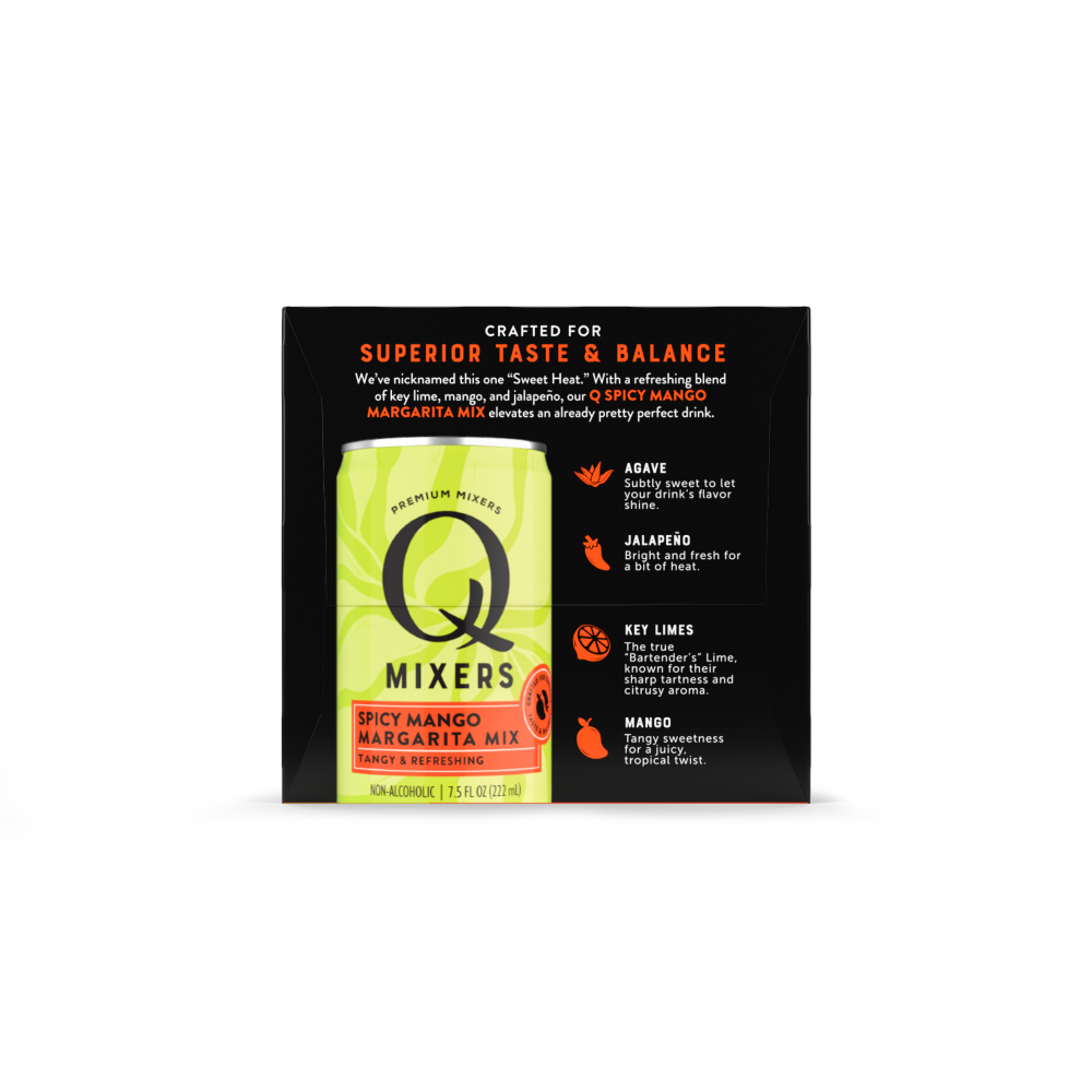 slide 5 of 6, Q Mixers Spicy Mango Margarita Mix Multipack - 4 ct; 7.5 fl oz, 4 ct; 7.5 oz