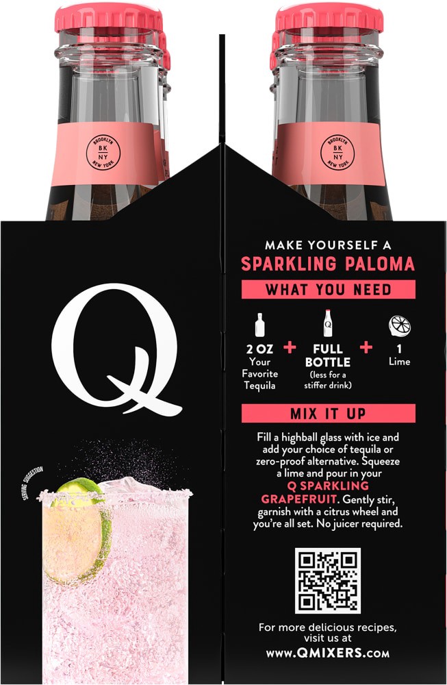 slide 3 of 5, Q Mixers Sparkling Grapefruit Bottles, 6 ct / 6.7 fl oz